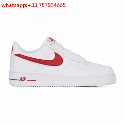 homme air force 1 low rouge et blanche,NIKE Sneaker AIR FORCE 1 LOW Blanc Rouge Homme Aires