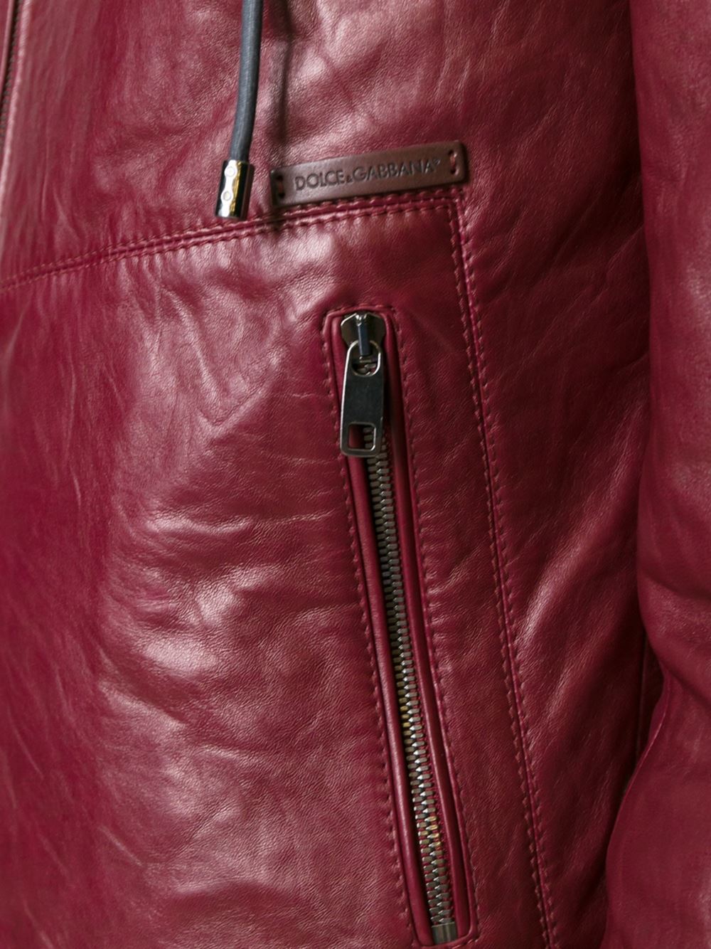veste cuir dolce gabbana